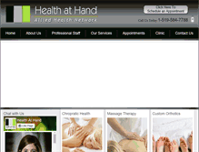 Tablet Screenshot of healthathand.ca